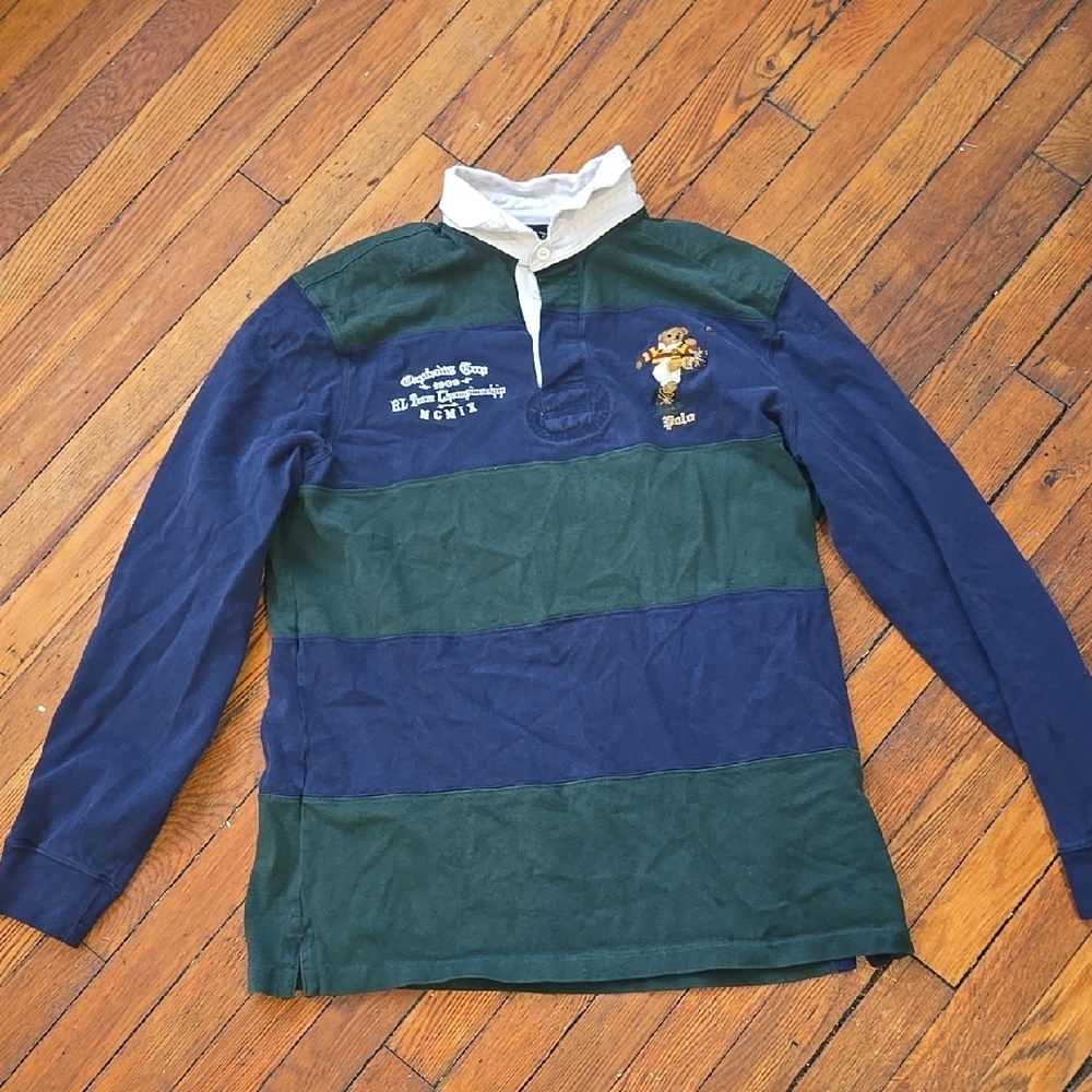 Polo by Ralph Lauren Green and Blue Button Down Shirt
